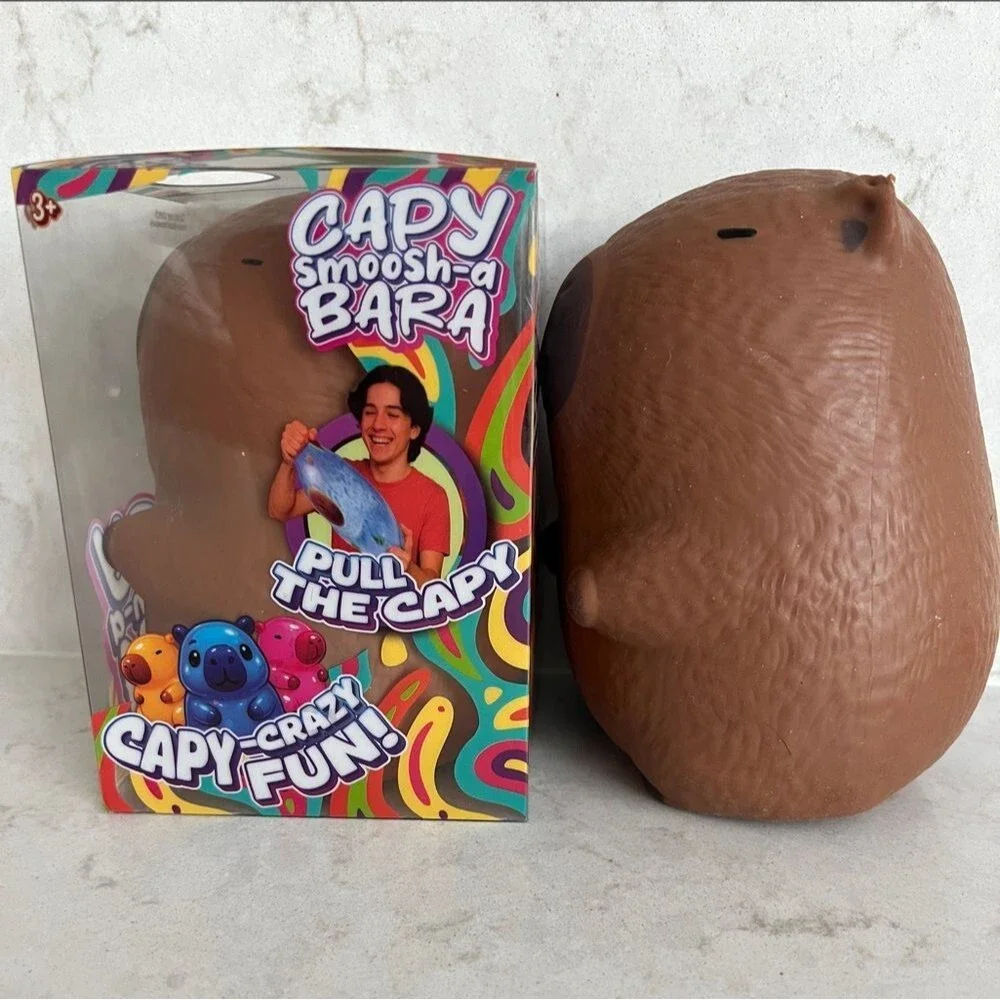 Capy Smoosh-a Bara Squishy Brown Stress Squeeze - New Toys & Collectibles